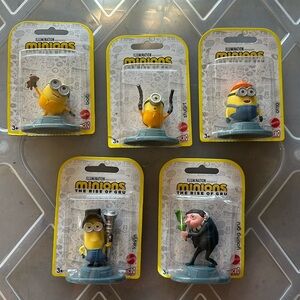 Set of five minion micro collection figurines